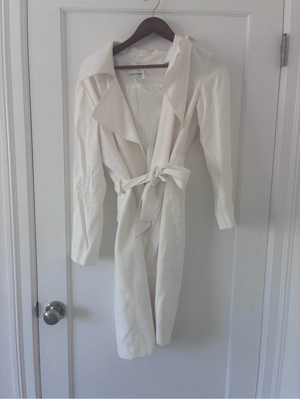 Club Monaco White Lightweight Trenchcoat
